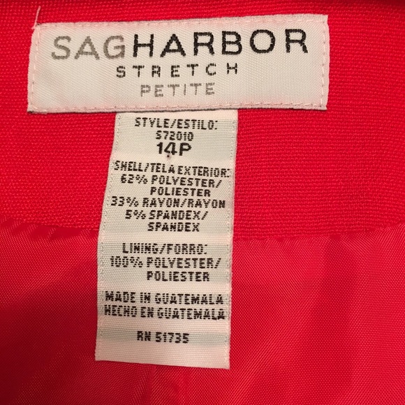 Sag Harbor Red Classy Jacket Size 14P dressy! - Picture 7 of 7